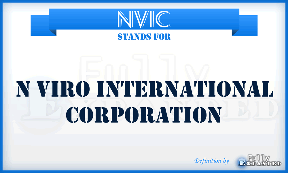 NVIC - N Viro International Corporation