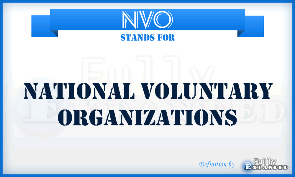NVO - National Voluntary Organizations