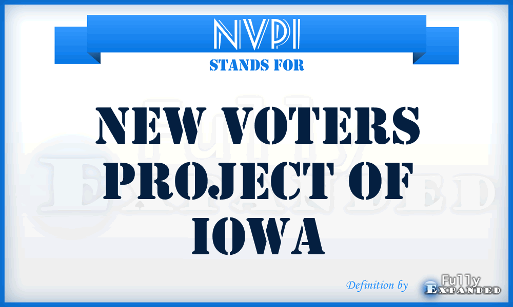 NVPI - New Voters Project of Iowa