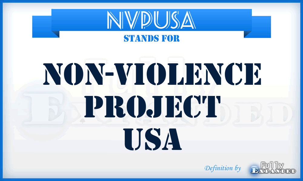 NVPUSA - Non-Violence Project USA