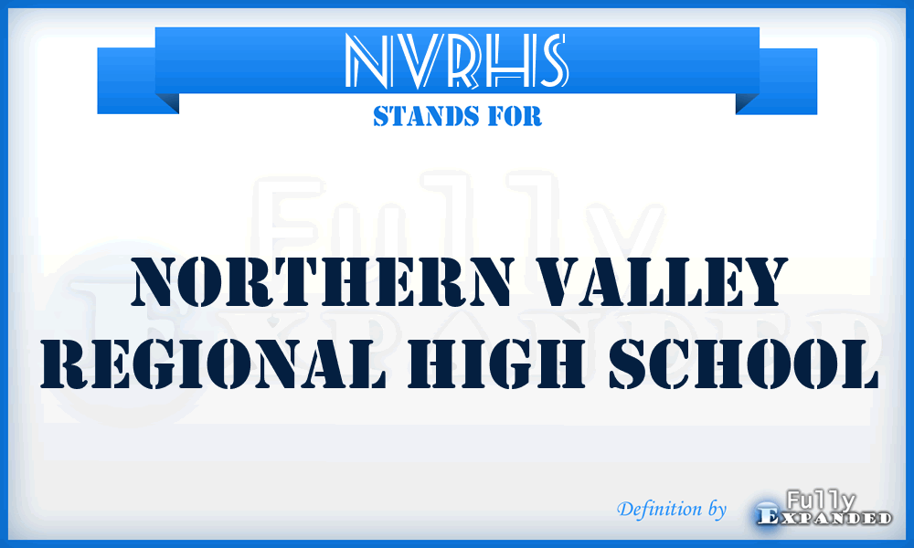 NVRHS - Northern Valley Regional High School