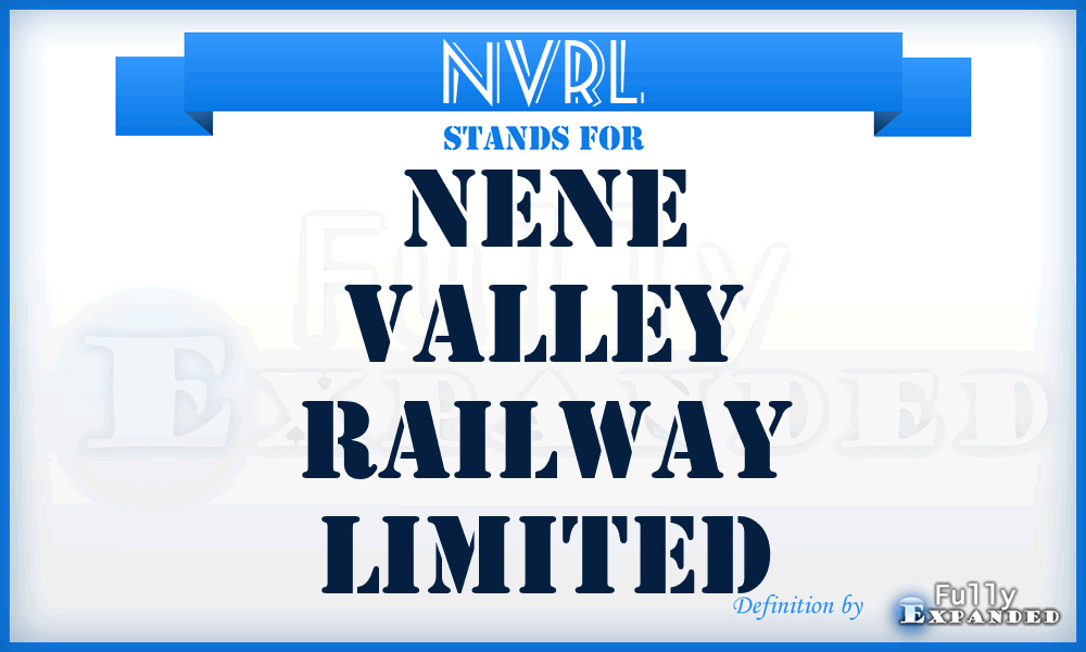 NVRL - Nene Valley Railway Limited