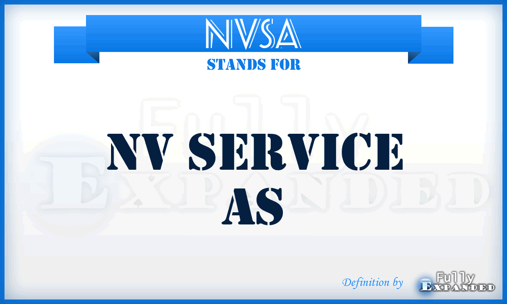 NVSA - NV Service As