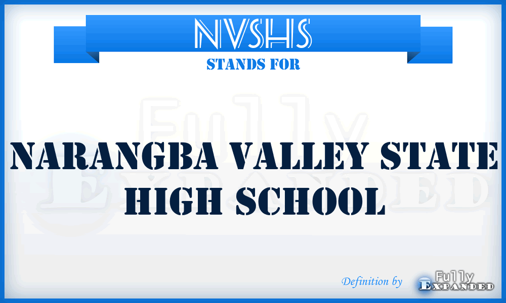 NVSHS - Narangba Valley State High School