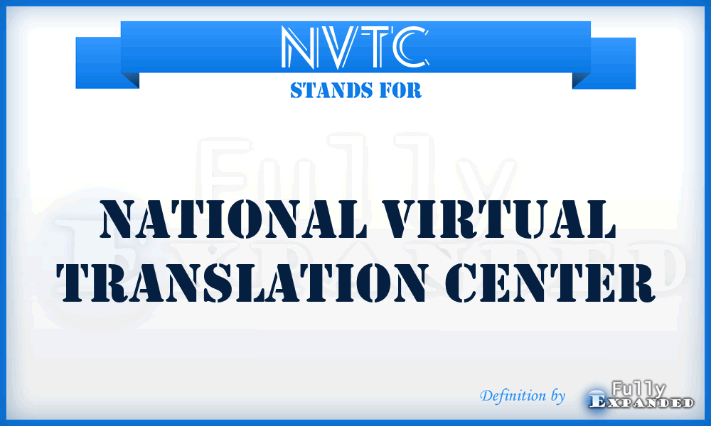 NVTC - National Virtual Translation Center