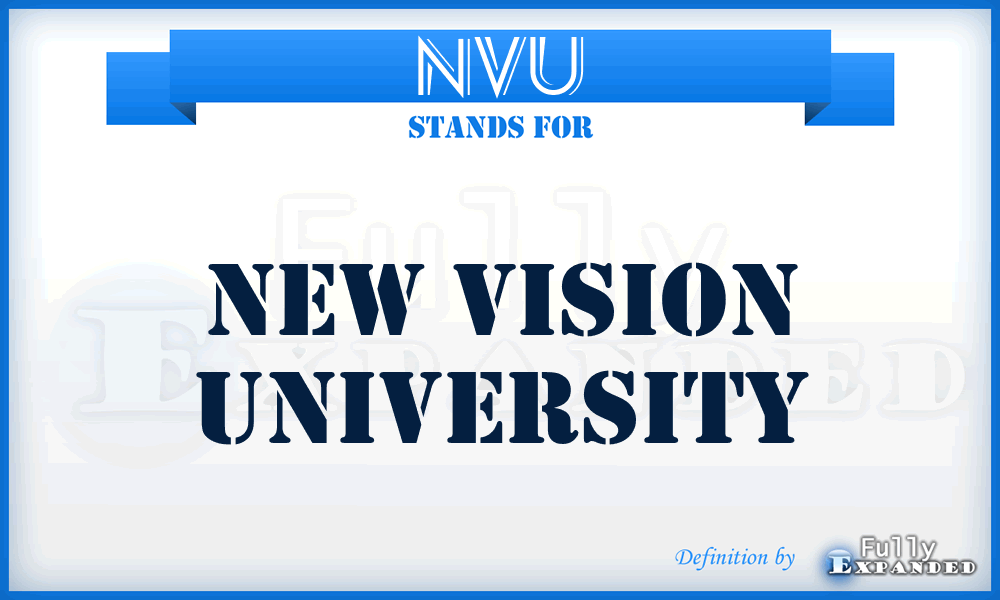 NVU - New Vision University