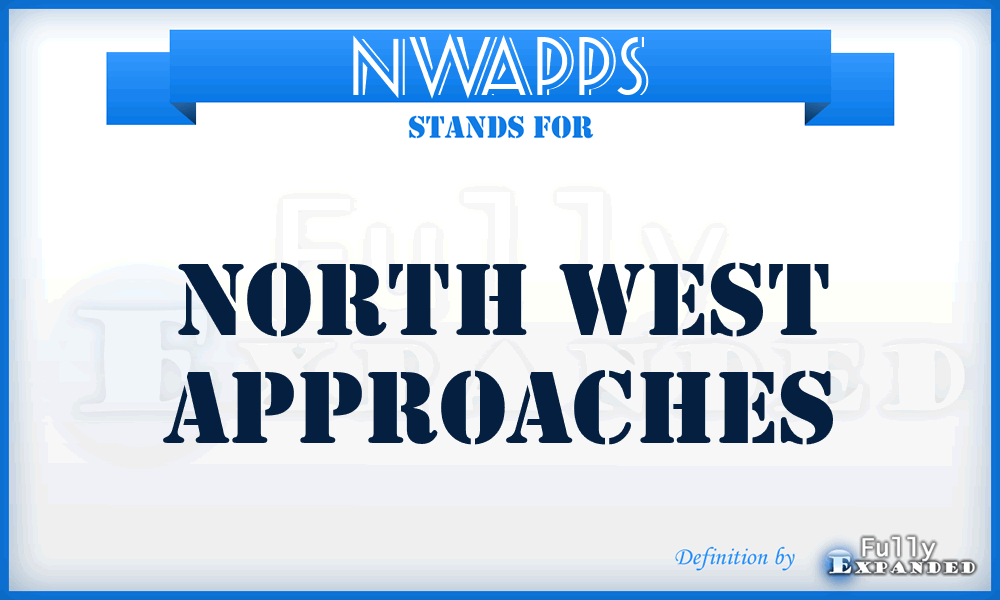 NWAPPS - North West Approaches