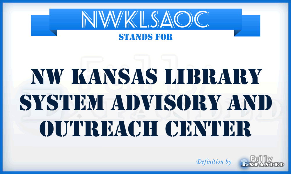 NWKLSAOC - NW Kansas Library System Advisory and Outreach Center