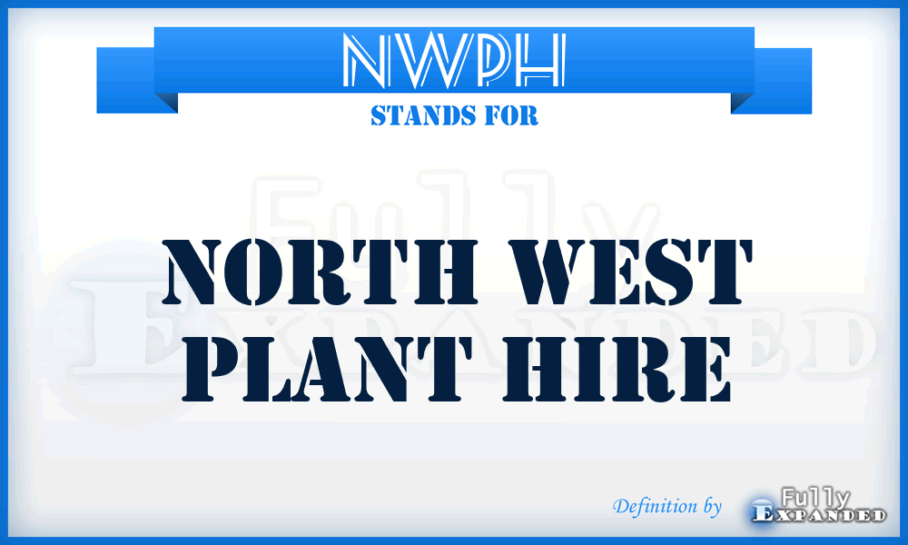 NWPH - North West Plant Hire