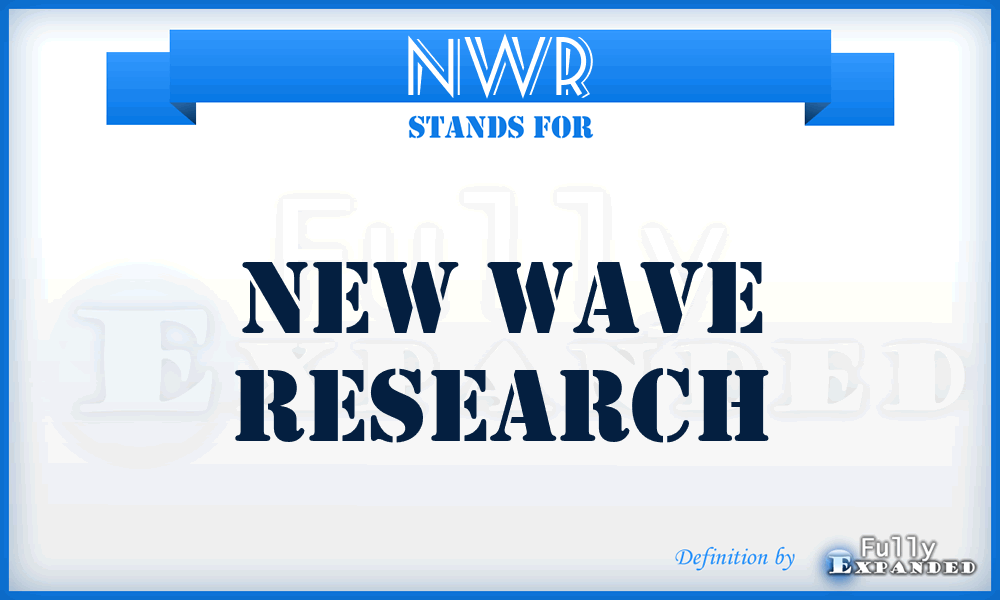 NWR - New Wave Research
