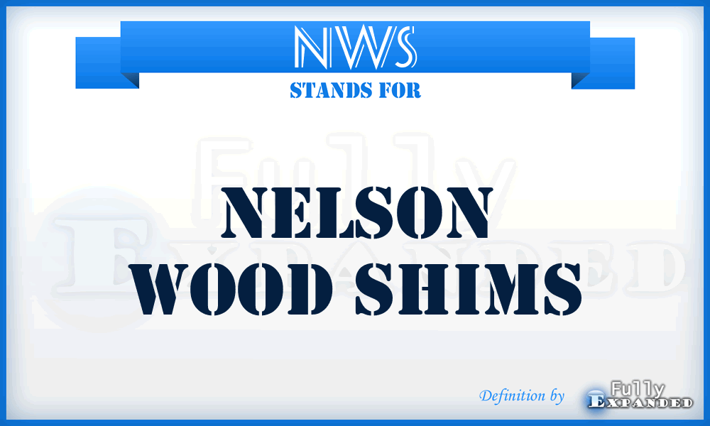 NWS - Nelson Wood Shims