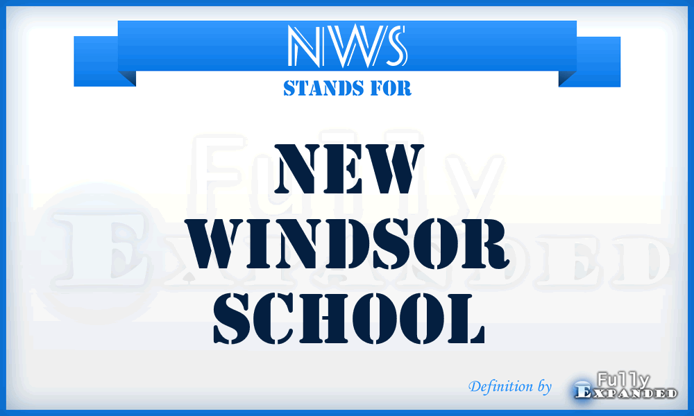 NWS - New Windsor School