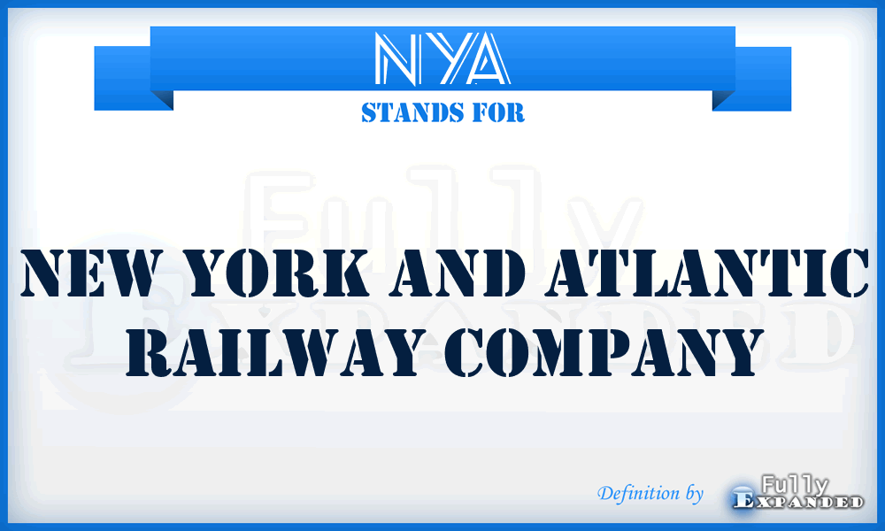 NYA - New York and Atlantic Railway Company