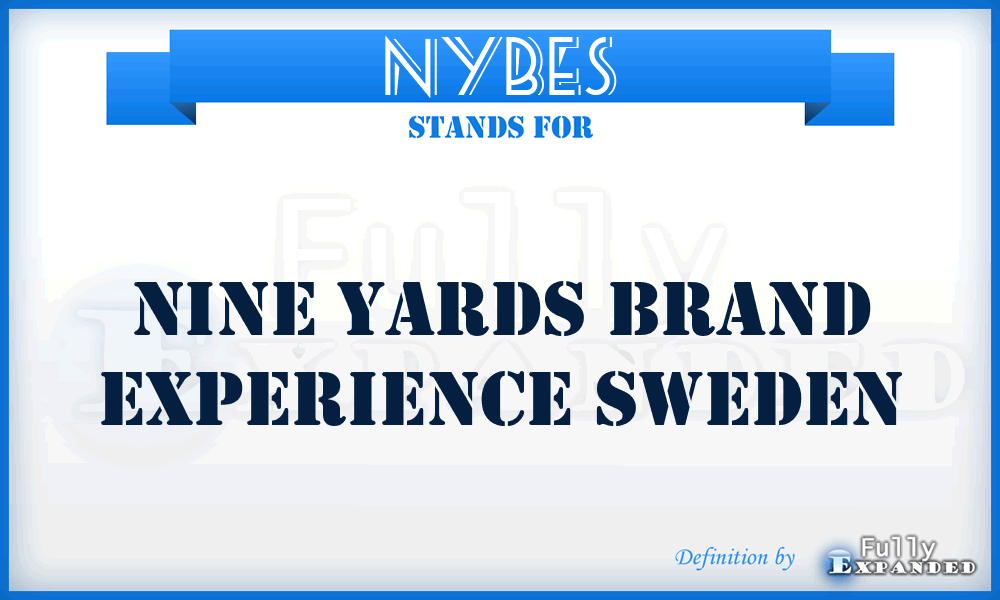NYBES - Nine Yards Brand Experience Sweden