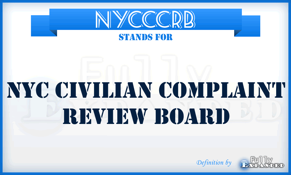 NYCCCRB - NYC Civilian Complaint Review Board