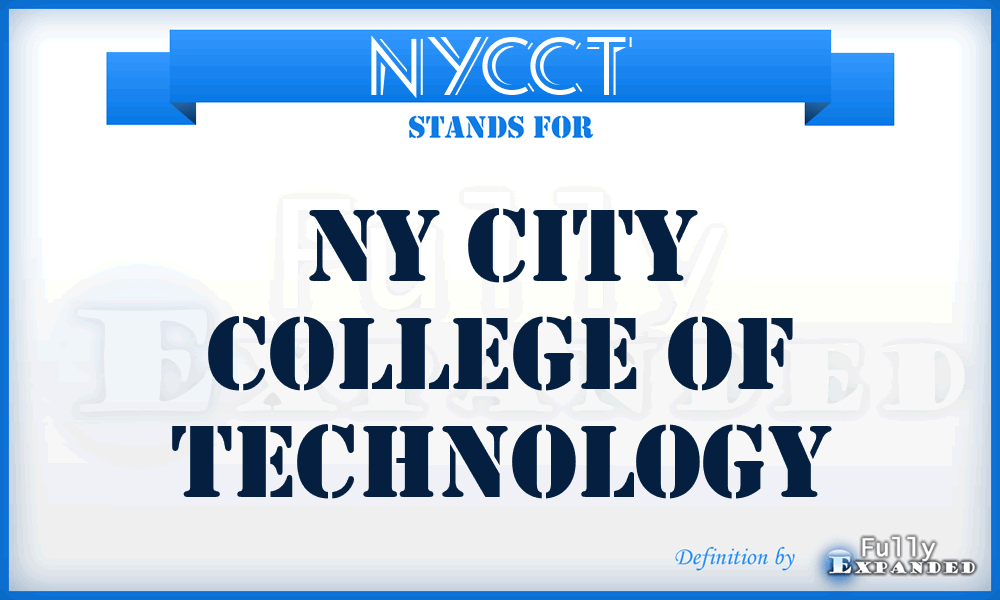 NYCCT - NY City College of Technology