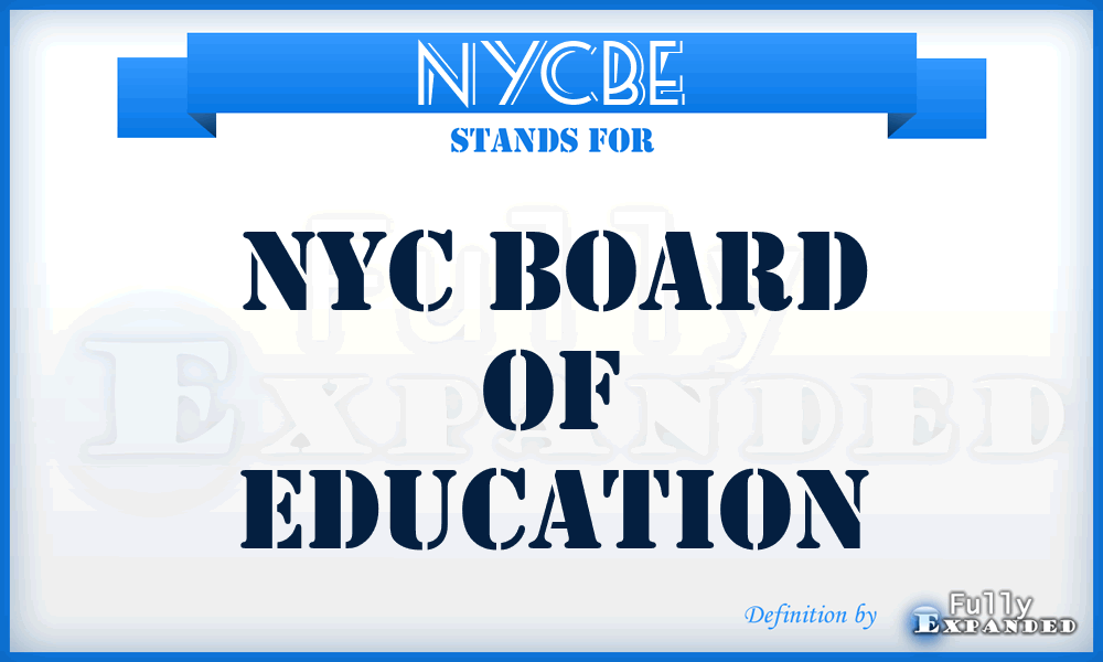 NYCBE - NYC Board of Education