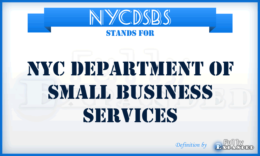 NYCDSBS - NYC Department of Small Business Services