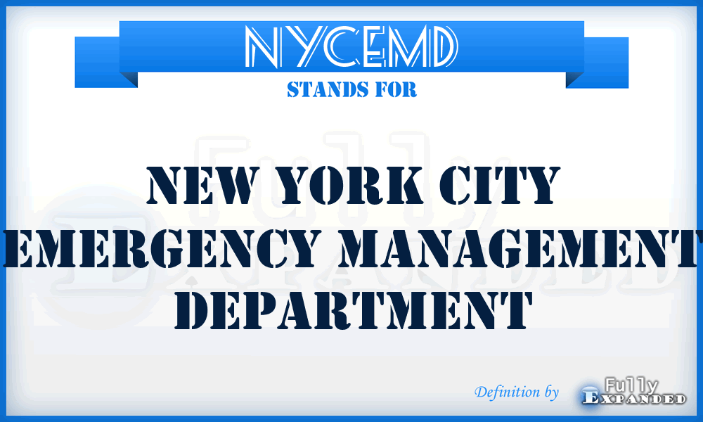 NYCEMD - New York City Emergency Management Department