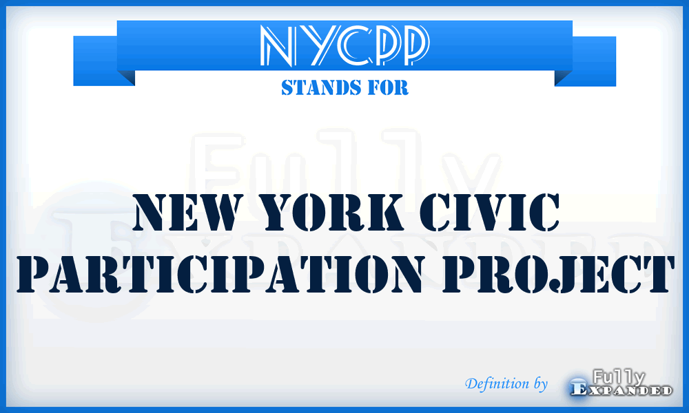 NYCPP - New York Civic Participation Project