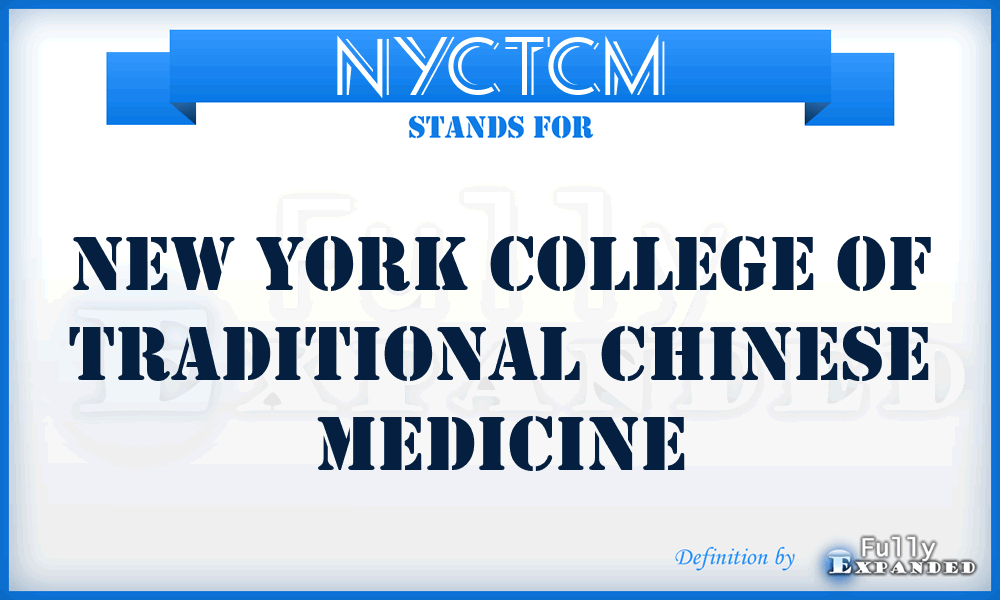 NYCTCM - New York College of Traditional Chinese Medicine