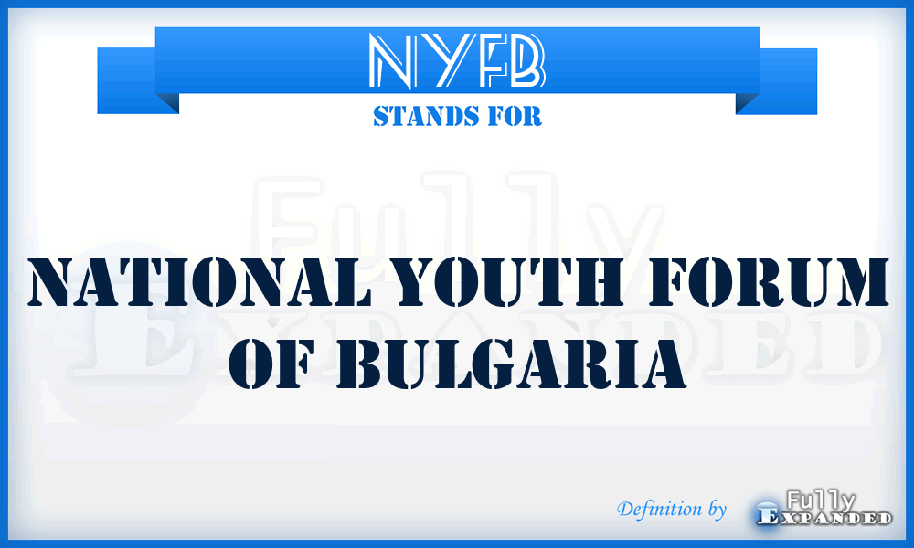 NYFB - National Youth Forum of Bulgaria