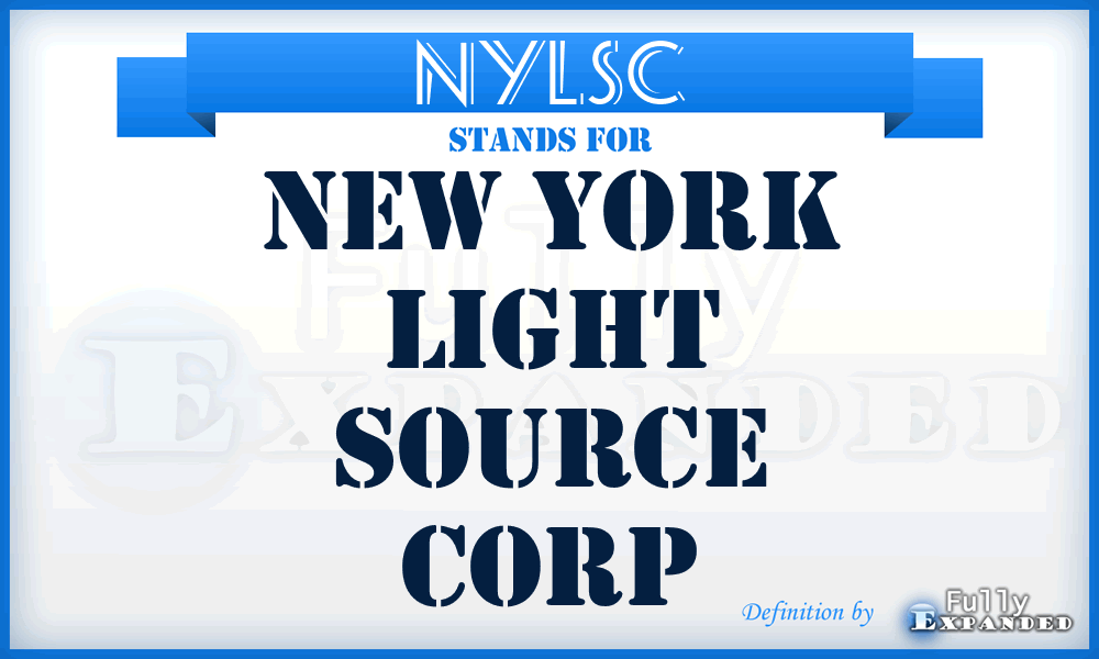 NYLSC - New York Light Source Corp