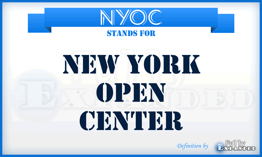 NYOC - New York Open Center