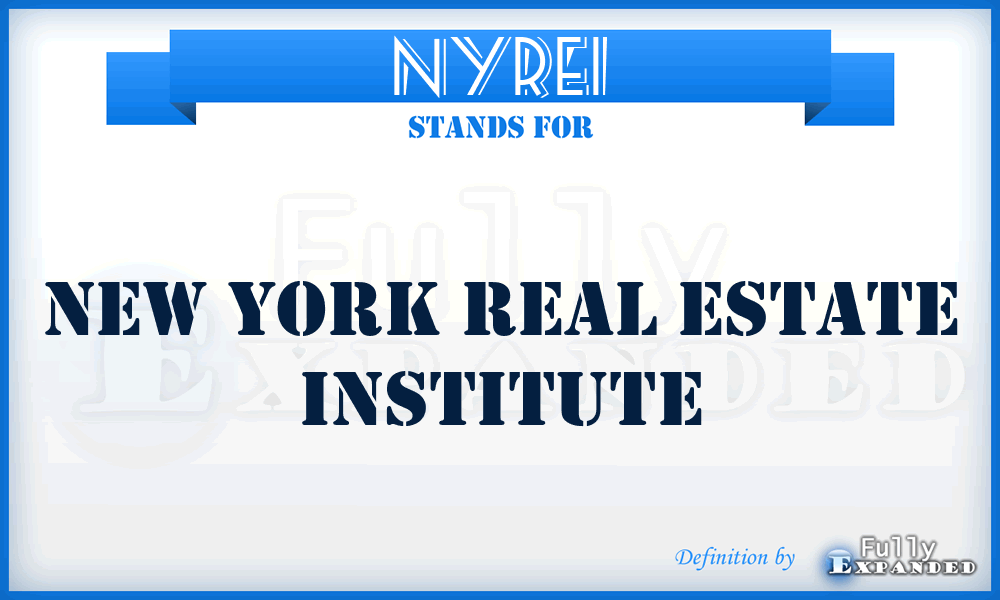 NYREI - New York Real Estate Institute