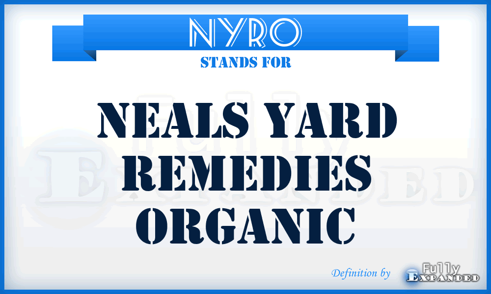 NYRO - Neals Yard Remedies Organic