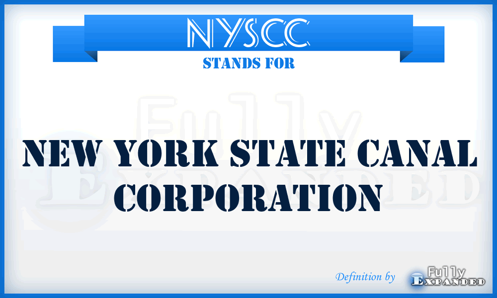 NYSCC - New York State Canal Corporation