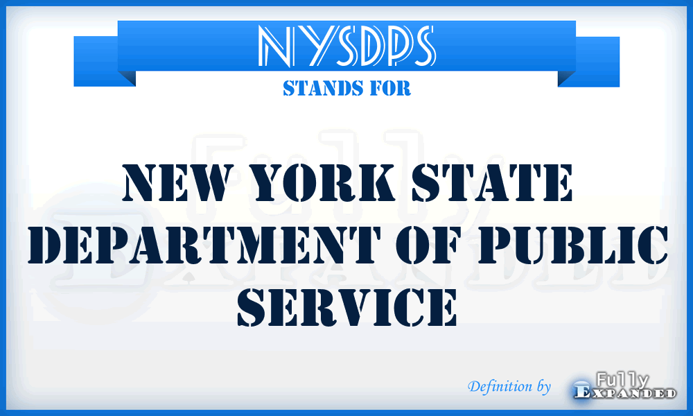 NYSDPS - New York State Department of Public Service