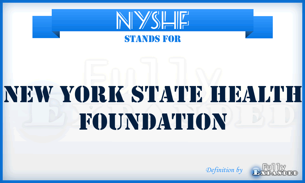 NYSHF - New York State Health Foundation