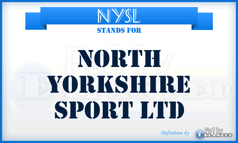 NYSL - North Yorkshire Sport Ltd