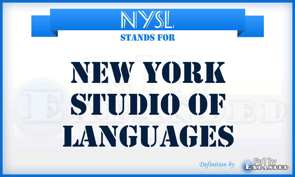 NYSL - New York Studio of Languages