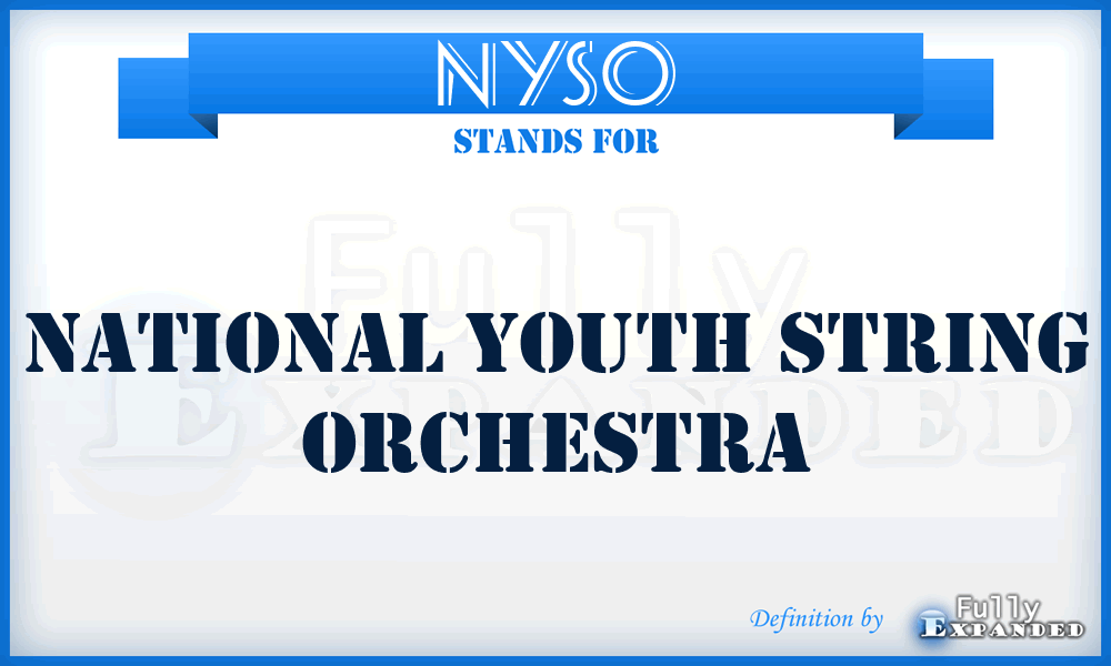 NYSO - National Youth String Orchestra