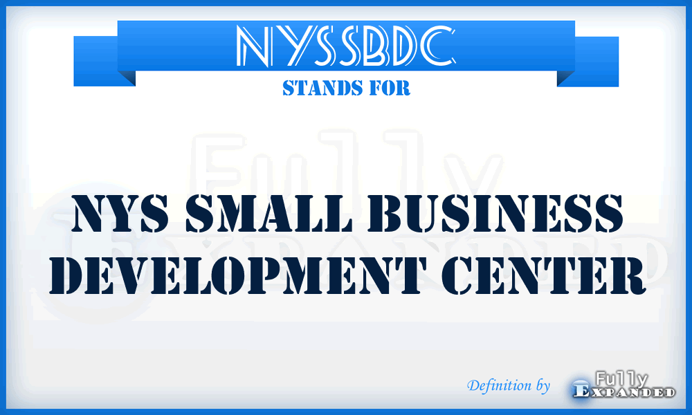 NYSSBDC - NYS Small Business Development Center