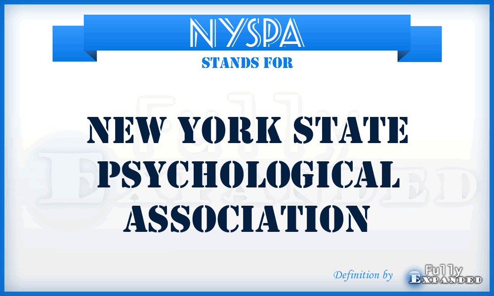 NYSPA - New York State Psychological Association