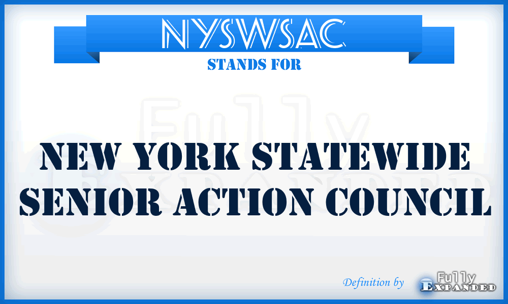 NYSWSAC - New York StateWide Senior Action Council