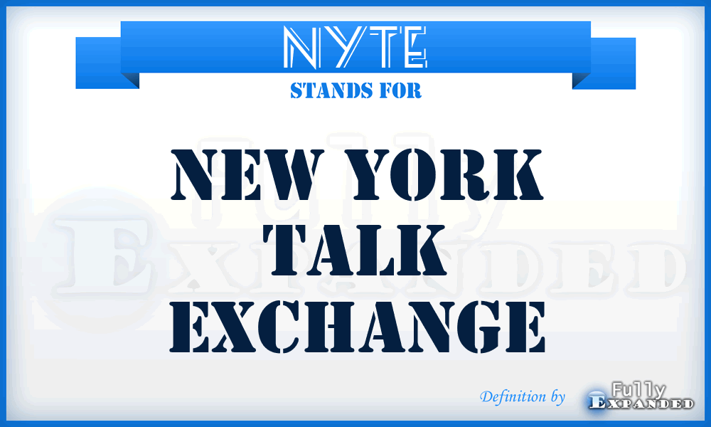 NYTE - New York Talk Exchange