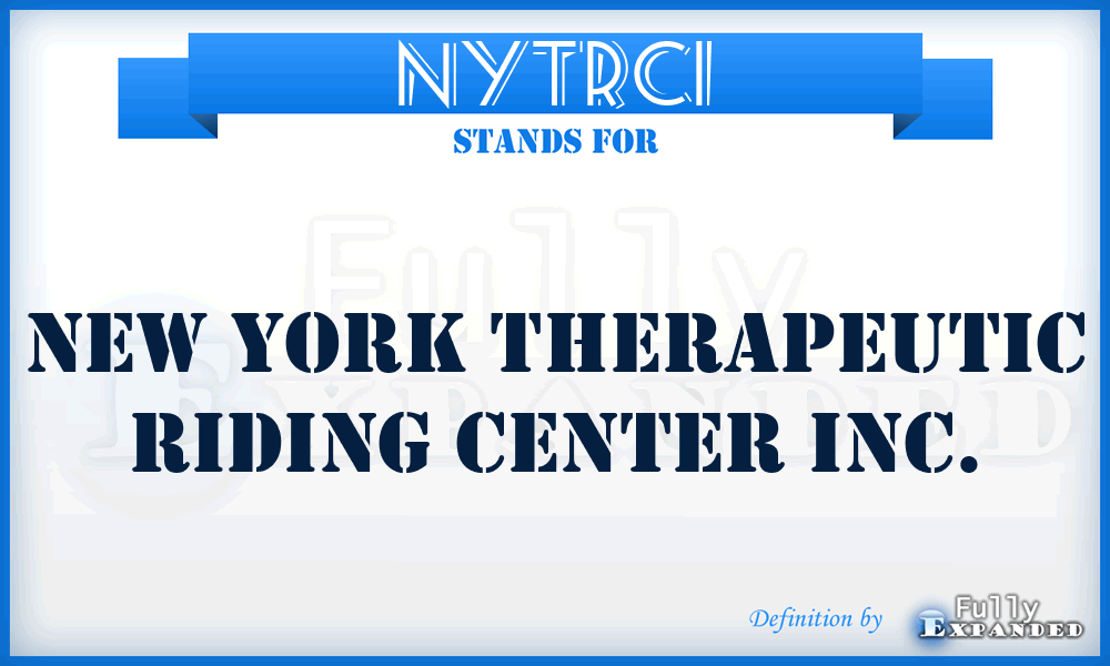 NYTRCI - New York Therapeutic Riding Center Inc.