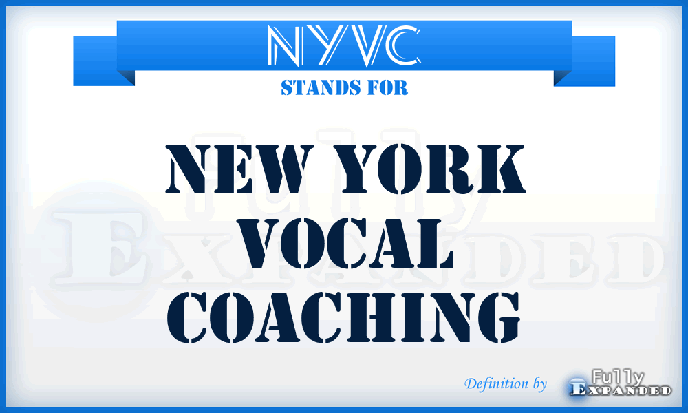 NYVC - New York Vocal Coaching