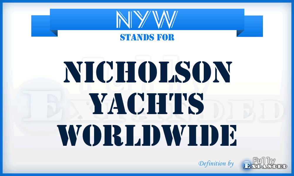 NYW - Nicholson Yachts Worldwide