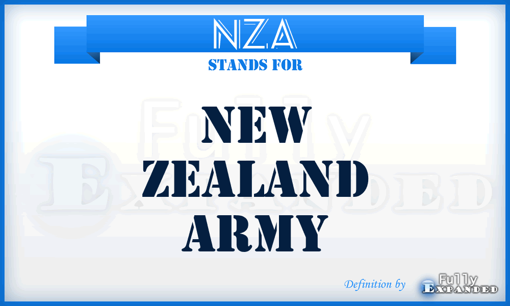 NZA - New Zealand Army