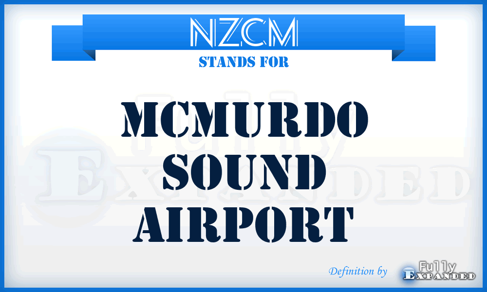 NZCM - Mcmurdo Sound airport