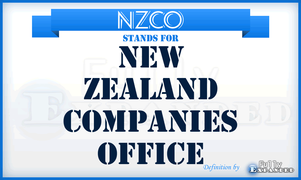 NZCO - New Zealand Companies Office