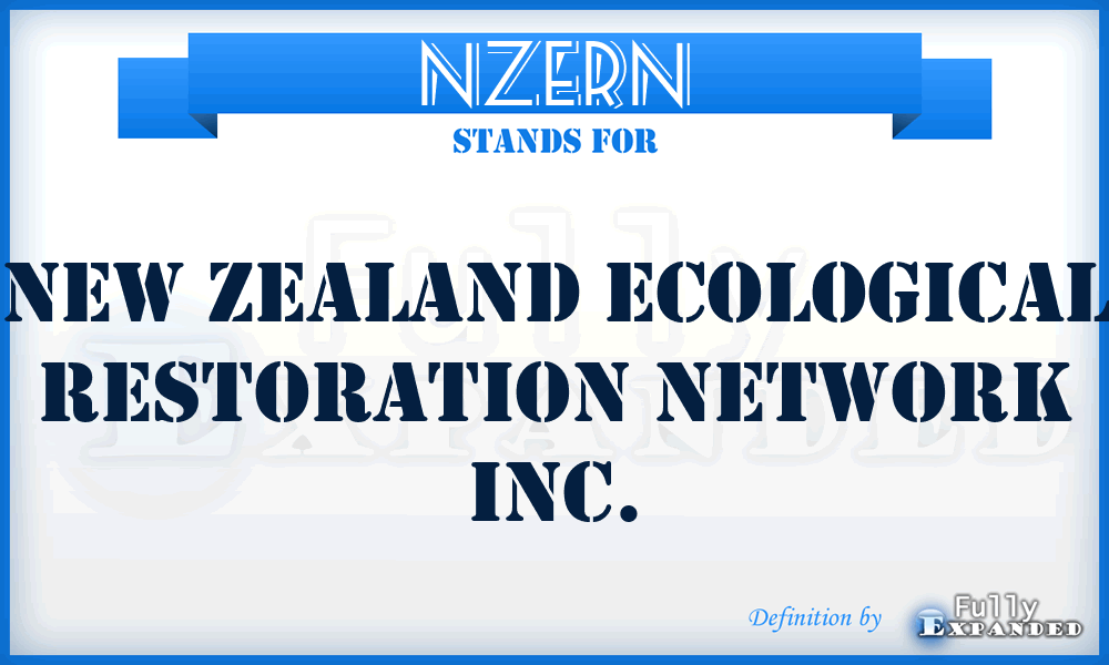 NZERN - New Zealand Ecological Restoration Network Inc.