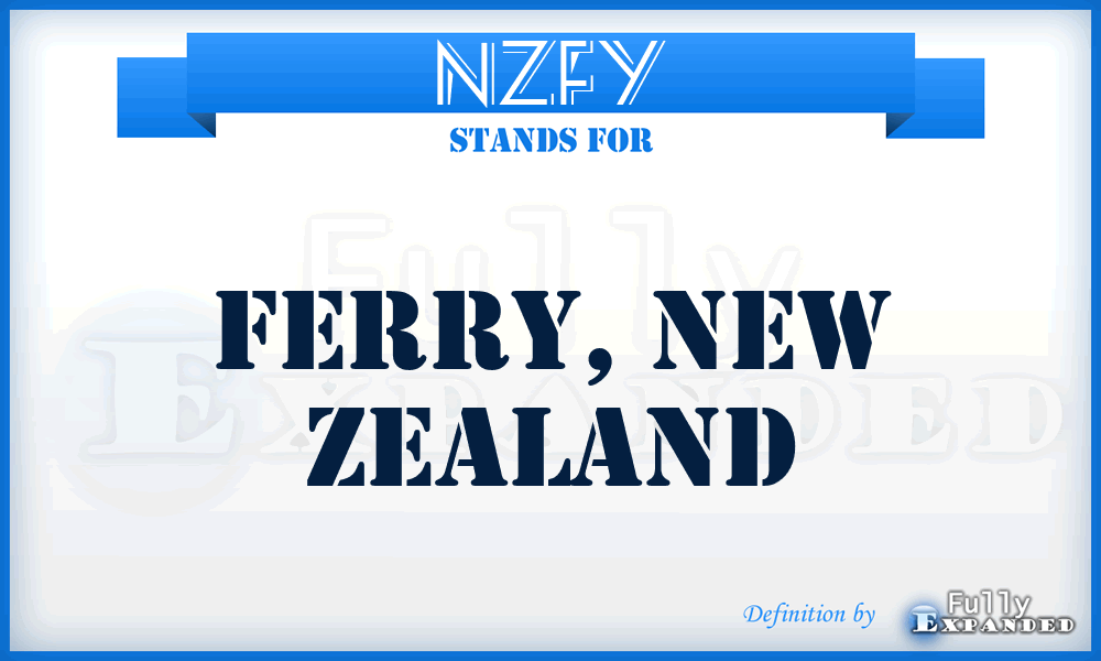NZFY - Ferry, New Zealand