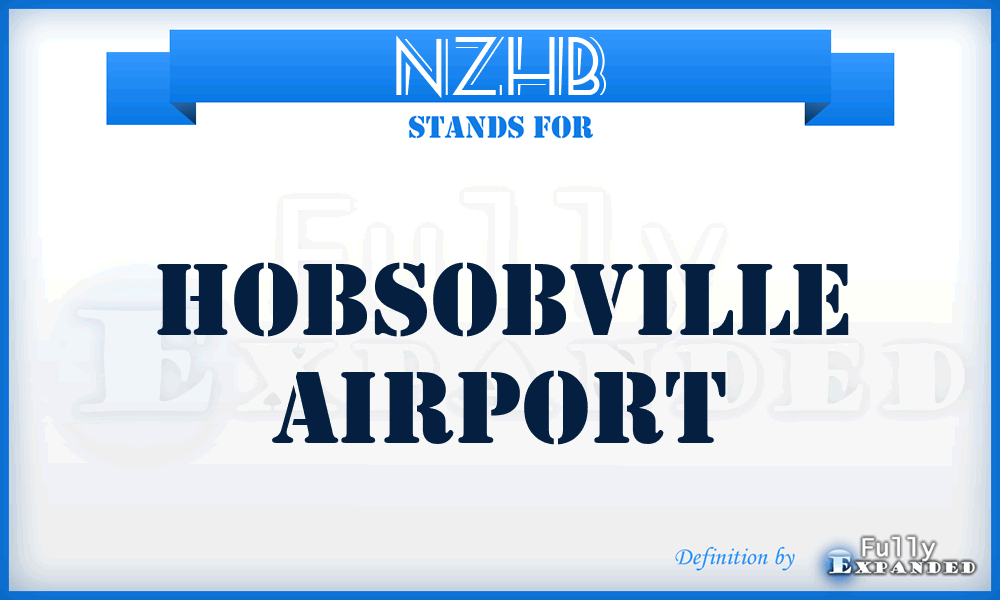 NZHB - Hobsobville airport