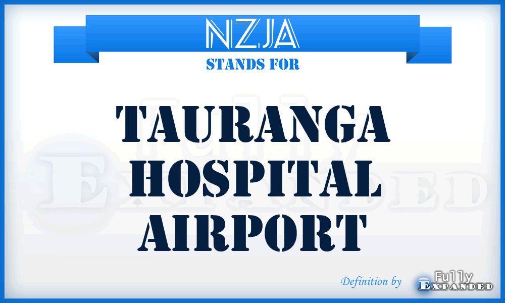 NZJA - Tauranga Hospital airport